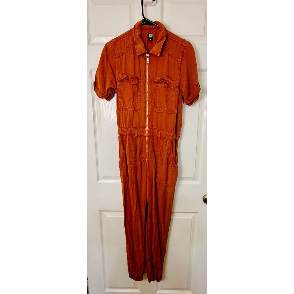 BDG Urban Outfitters Jumpsuit Womens Small Orange Rugged Utility Boiler Suit